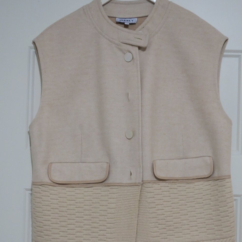 Beige Wool Vest